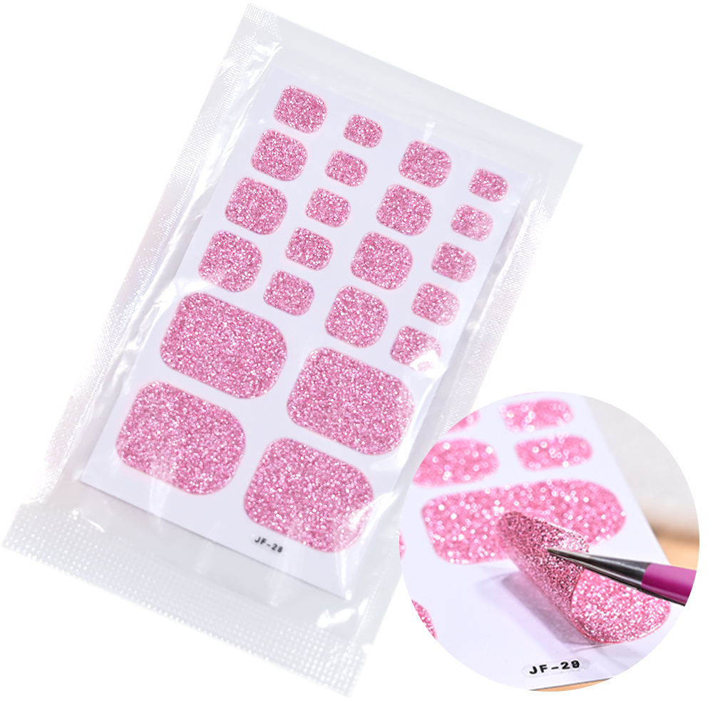 22 Tipsy Różowe Brokatowe Nakl – Full Cover Adhesive recenzja i cena